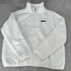 Patagonia Cream Fleece Half-Zip Pullover, XL
